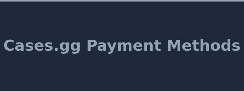 Available deposit and withdrawal methods at Cases.gg including crypto and cards