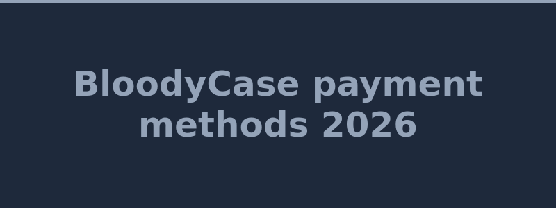 Available deposit and withdrawal methods at BloodyCase 2026
