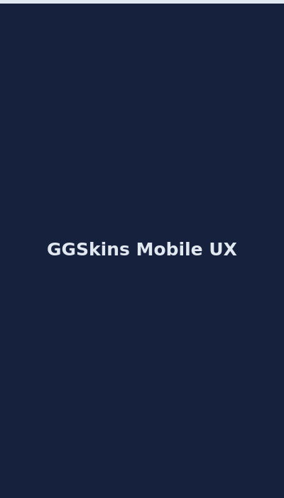 GGSkins mobile interface on a modern smartphone 2026