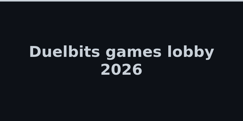 Duelbits games lobby with originals slots and live casino 2026