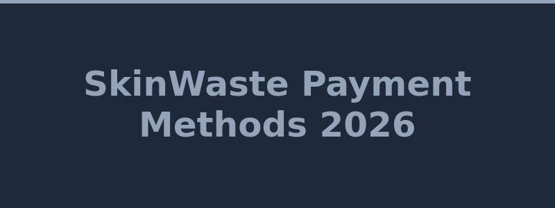 Available deposit and withdrawal methods at SkinWaste including crypto cards and CS2 skins 2026