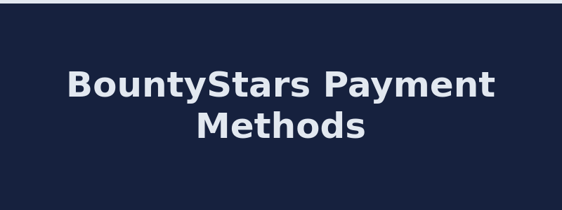 Available deposit and withdrawal methods at BountyStars including crypto and skins