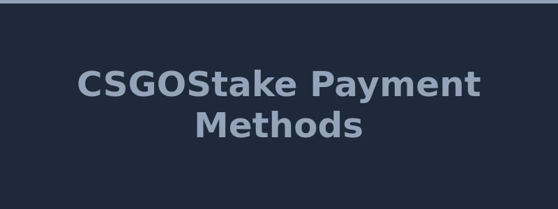 Available deposit and withdrawal methods at CSGOStake including crypto