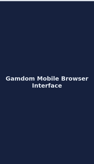 Gamdom mobile casino interface on smartphone showing games and sportsbook 2026