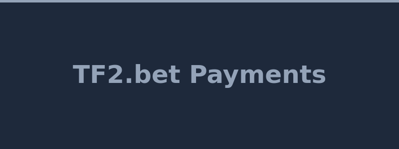 Available deposit and withdrawal methods at TF2.bet including TF2 skins and crypto
