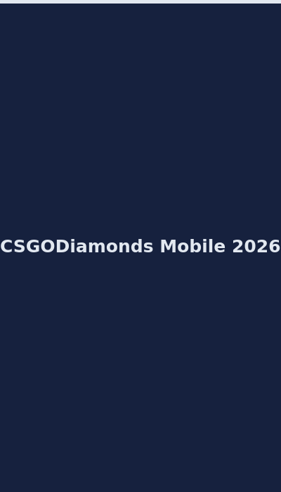 CSGODiamonds casino mobile interface on smartphone 2026