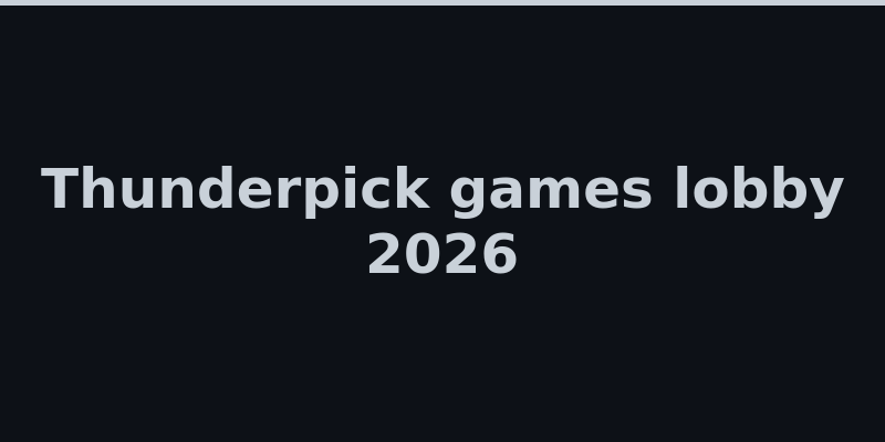 Thunderpick games lobby with slots live casino and esports betting 2026