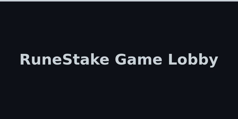 RuneStake game lobby with unique OSRS themed slots and betting games 2026