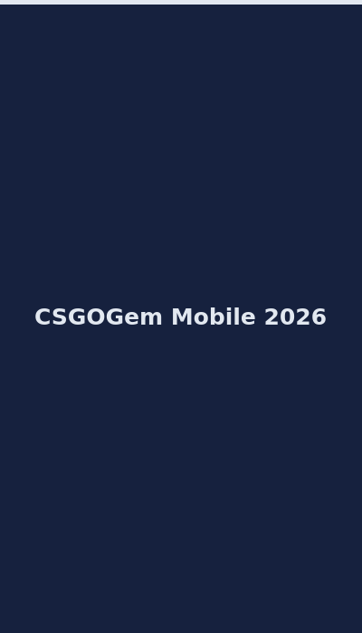 CSGOGem casino mobile interface on smartphone 2026