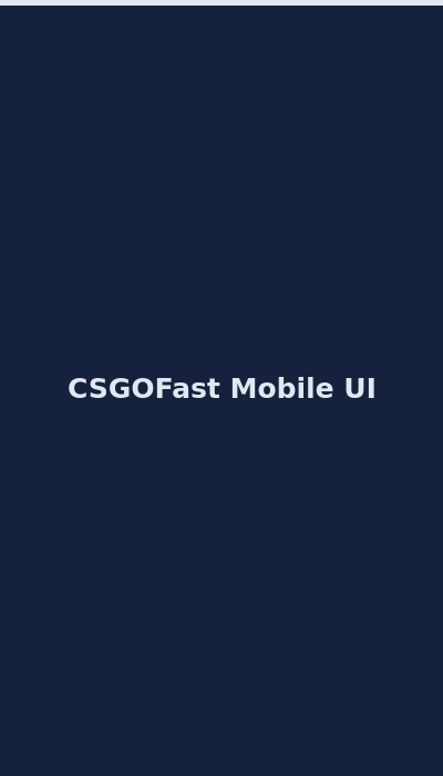 CSGOFast mobile casino interface on smartphone 2026
