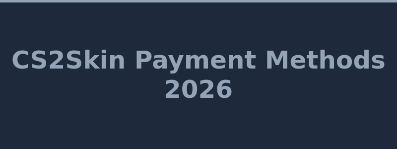 Available deposit and withdrawal methods at CS2Skin 2026