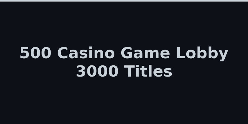 500 Casino game lobby showing slots, live casino, and CS2 original games 2026