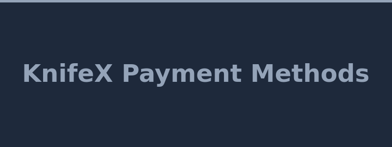Available deposit and withdrawal methods at KnifeX including skin and crypto