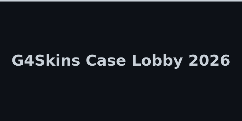 G4Skins case opening lobby showing themed cases and prices 2026