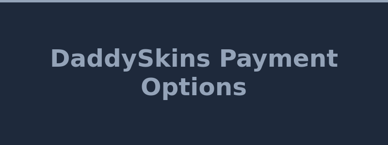 Available payment methods at DaddySkins including skins and crypto