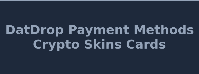 Available deposit and withdrawal methods at DatDrop including crypto, CS2 skins, and cards 2026