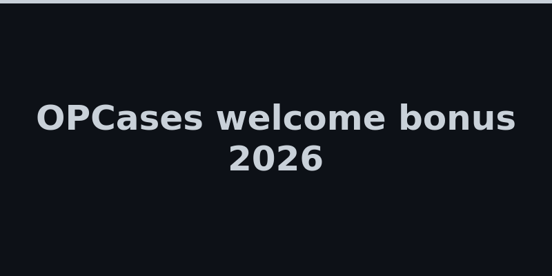 OPCases welcome bonus offer with free cases and purchase bonus 2026