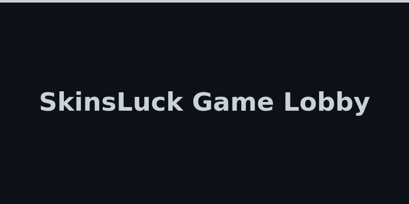 SkinsLuck game lobby with unique cases and unboxing interface 2026