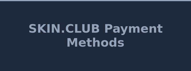 SKIN.CLUB payment methods including Visa Mastercard and CS2 skins 2026
