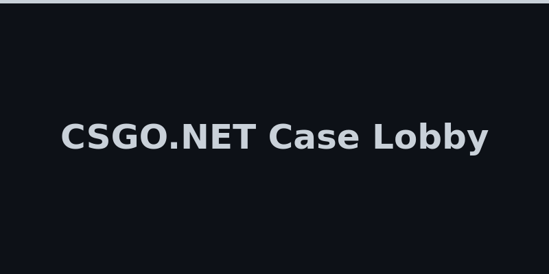 CSGO.NET game lobby with unique cases and unboxing interface 2026