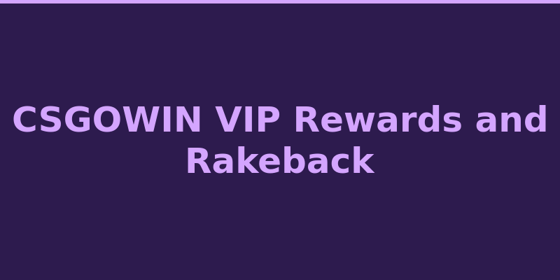 CSGOWIN VIP loyalty program showing rakeback tiers and level progression 2026