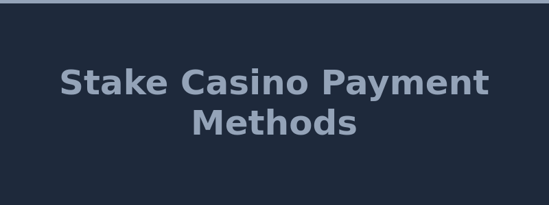 Available payment methods at Stake Casino including Bitcoin, Ethereum, and cards