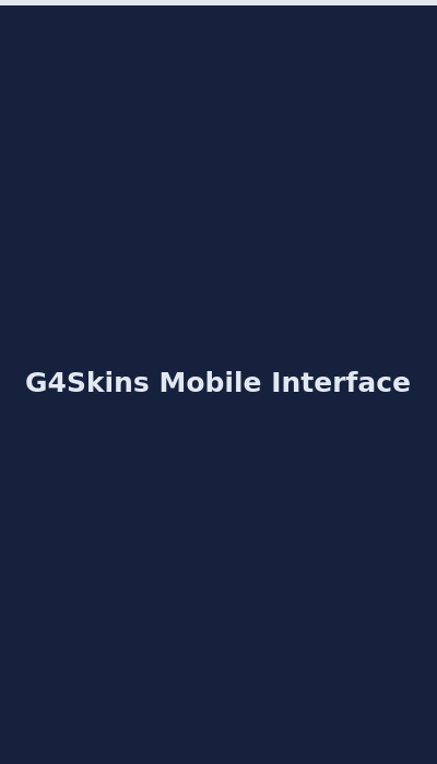 G4Skins mobile casino interface on smartphone screen 2026