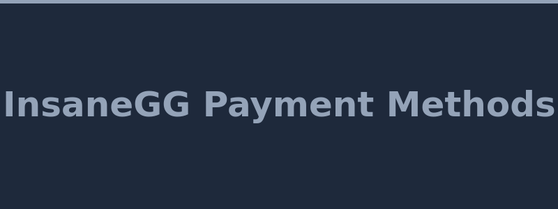 Available deposit and withdrawal methods at InsaneGG including skin and crypto