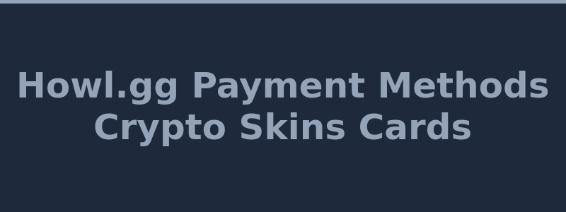 Available deposit and withdrawal methods at Howl.gg including crypto, skins, and cards 2026