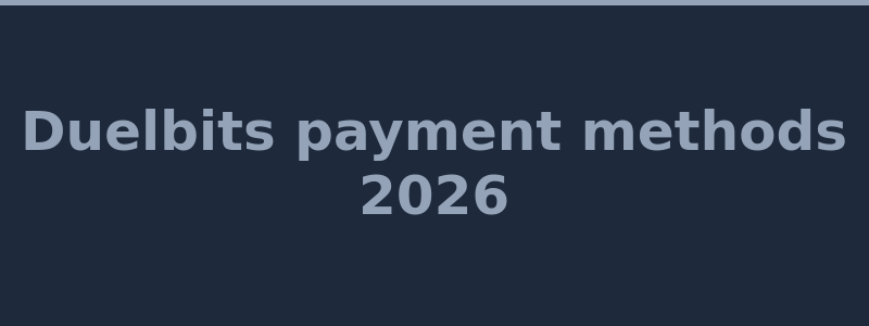 Available payment methods at Duelbits including Bitcoin Ethereum Visa and gift cards 2026