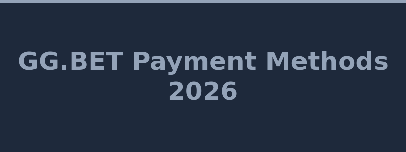 Available payment methods at GG.BET including Visa Mastercard and crypto 2026