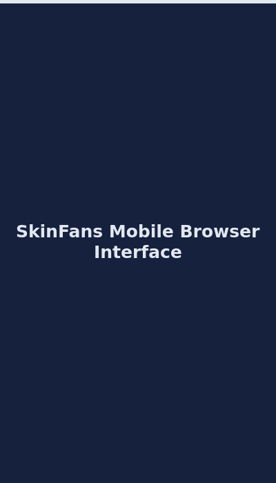 SkinFans mobile casino interface on smartphone showing case opening 2026