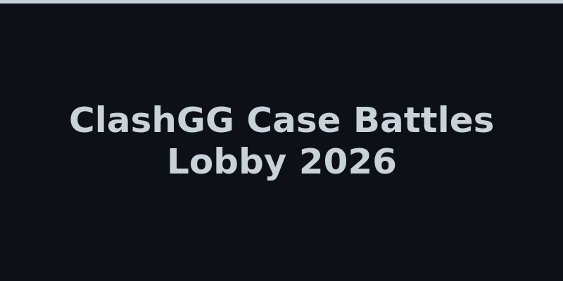 ClashGG case battles game lobby with community cases and active battles 2026