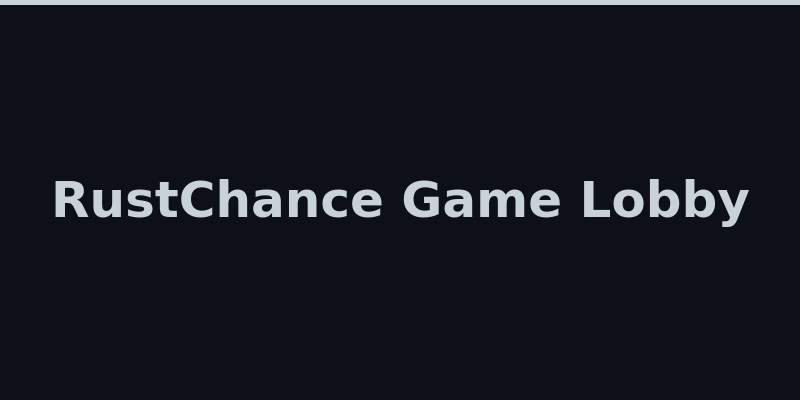 RustChance slot games and live casino lobby screenshot 2026
