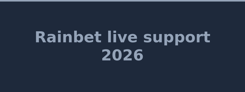 Rainbet live support and customer service overview 2026