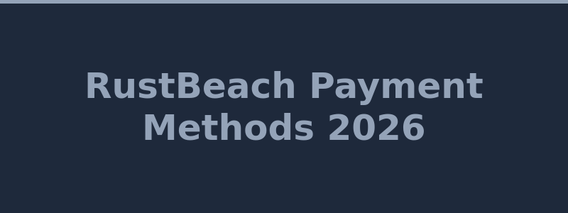 Available deposit and withdrawal methods at RustBeach including crypto and Rust skins 2026