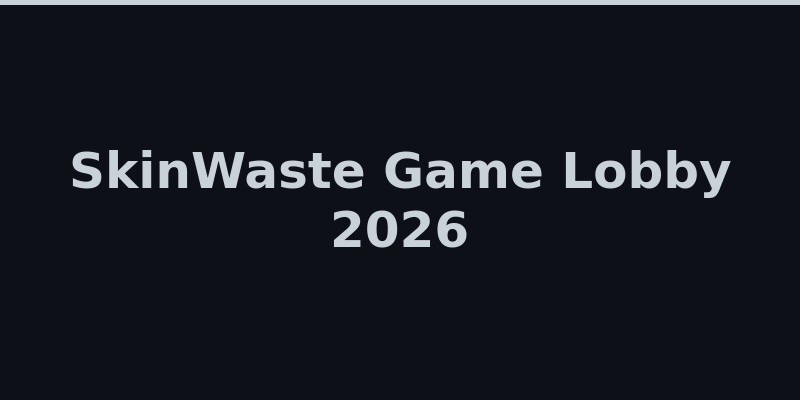 SkinWaste game lobby with 11 game modes including Jackpot Crash and Case Battles 2026