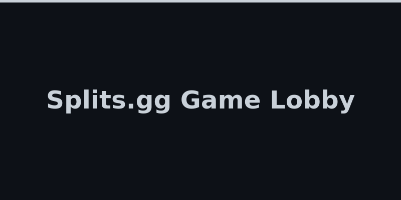 Splits.gg game lobby with original titles like Bust and Mines 2026