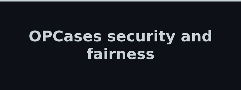 OPCases fairness security and provably fair verification tools 2026