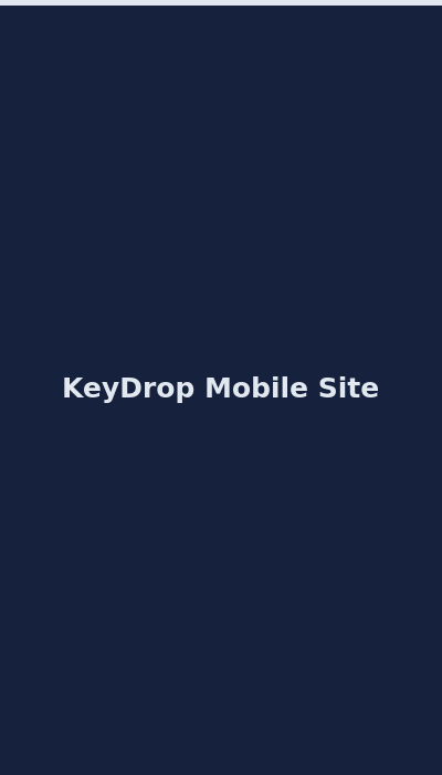 KeyDrop mobile casino interface and case unboxing on smartphone 2026