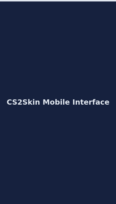 CS2Skin mobile casino interface on smartphone 2026