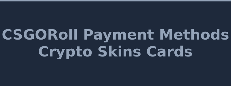 Available deposit and withdrawal methods at CSGORoll including crypto and CS2 skins 2026