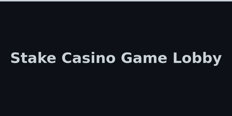 Stake Casino slot games and live casino lobby screenshot 2026