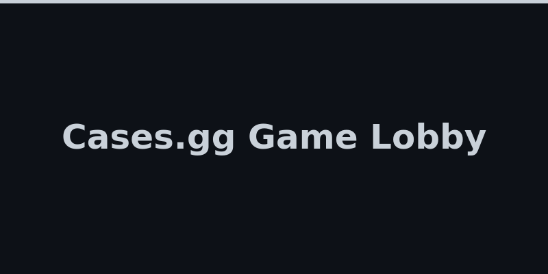Cases.gg mystery box selection and game lobby screenshot 2026