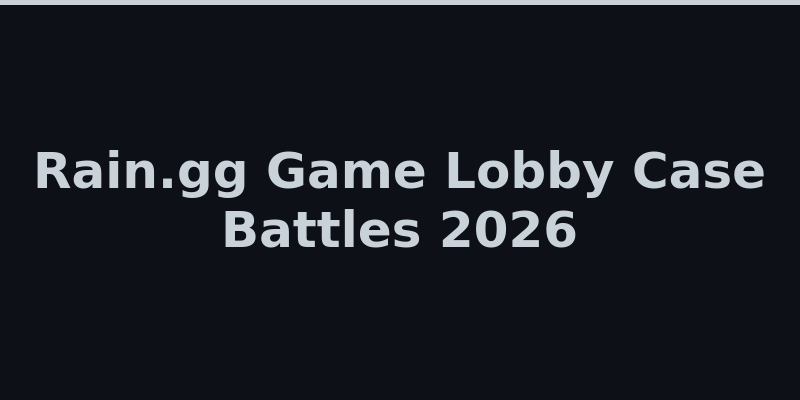 Rain.gg game lobby featuring case opening and case battles 2026