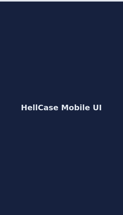 HellCase mobile casino interface and case opening on smartphone 2026