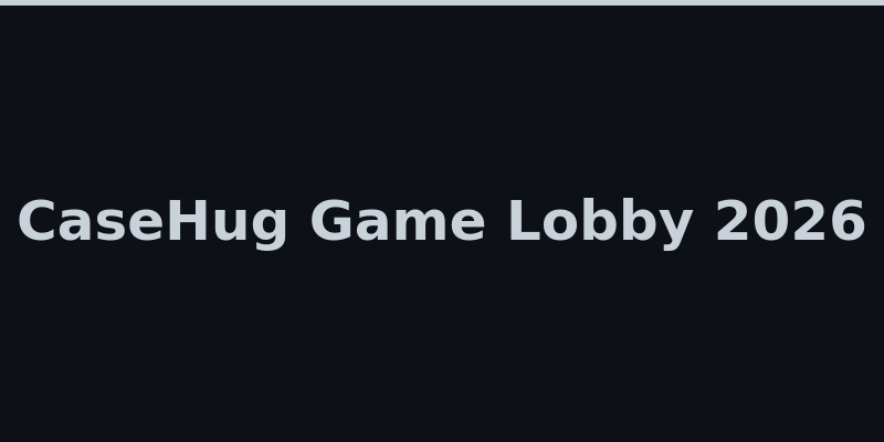 CaseHug game lobby showing case opening battles and upgrader 2026