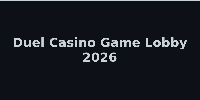 Duel Casino slot games and originals lobby with popular titles 2026