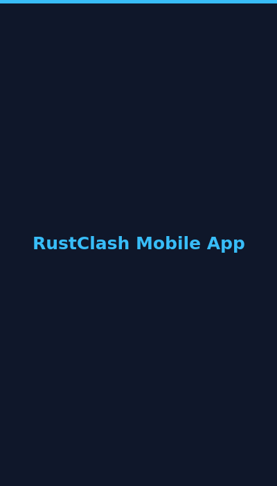RustClash mobile interface on smartphone 2026