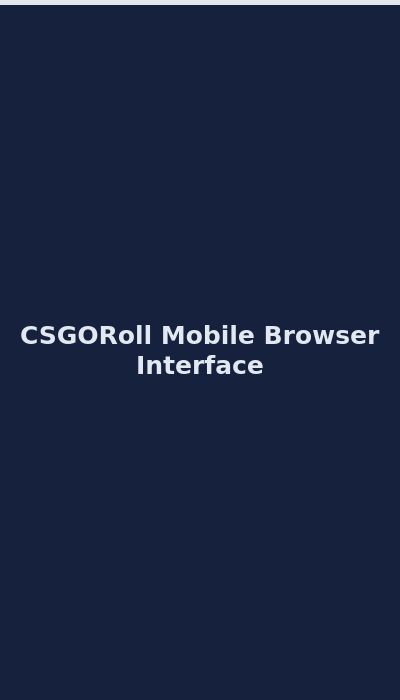 CSGORoll mobile casino interface on smartphone showing games and deposit options 2026